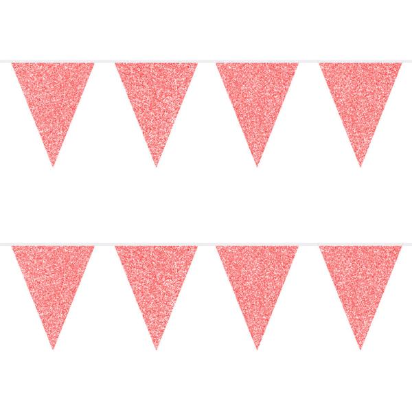 Rød Glitter Vimpelgirlander