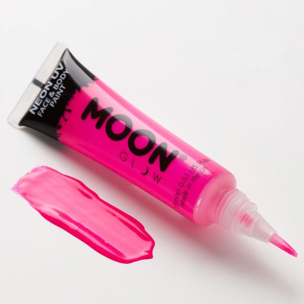Moon Glow Neon UV Kropps- & Ansiktsfarge med Børste