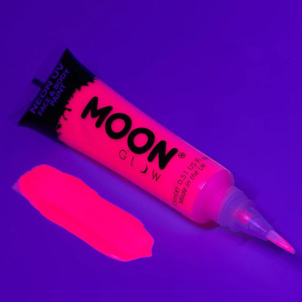 Moon Glow Neon UV Kropps- & Ansiktsfarge med Børste