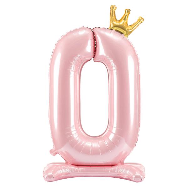 Stående Tallballong med Krone Rosa