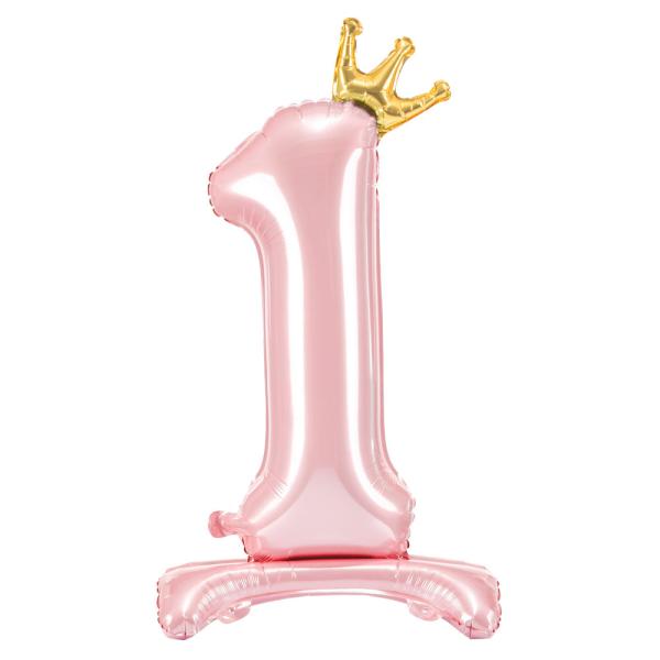 Stående Tallballong med Krone Rosa