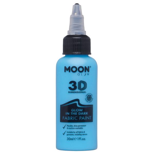 Moon Glow Selvlysende Tekstilfarge Blå 30 ml
