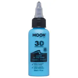 Moon Glow Selvlysende Tekstilfarge Bl&aring; 30 ml