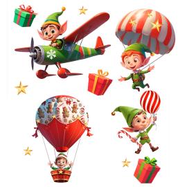 Veggklistremerker med Nissar 13-pakning