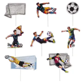 Cake Toppers Fotball 10 cm 16-pakning