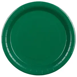 Papptallerkener M&oslash;rkegr&oslash;nn 23 cm 6-pakning