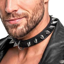 Choker med Nagler og Ring Svart