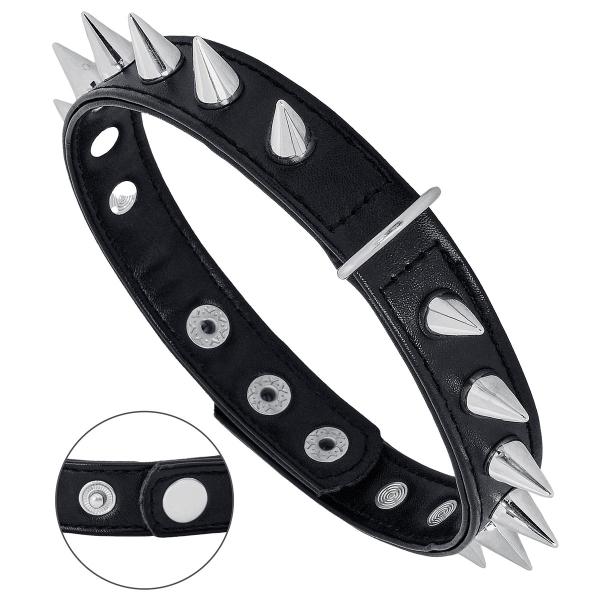 Choker med Nagler og Ring Svart