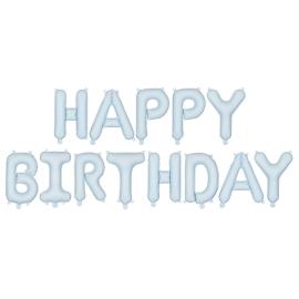 Happy Birthday Ballonggirlander Blå