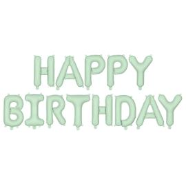 Happy Birthday Ballonggirlander Grønn
