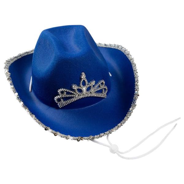 Cowboyhatt med Glitter Blå