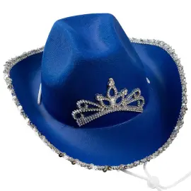 Cowboyhatt med Glitter Blå