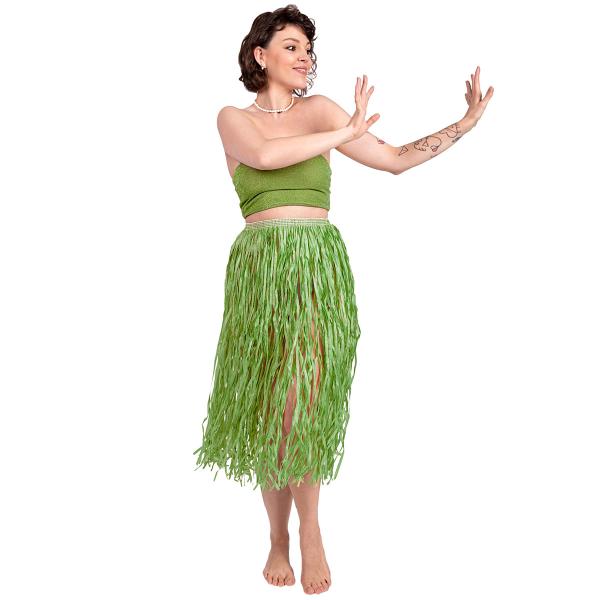 Grønn Hawaii Hula Skjørt 77 cm