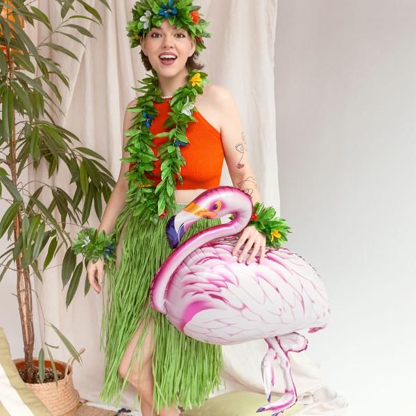 Grønn Hawaii Hula Skjørt 77 cm