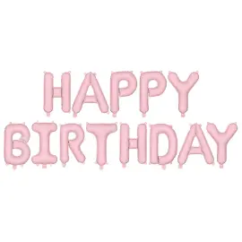 Happy Birthday Ballonggirlander Rosa