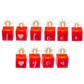 Firkantede Lys I Love You