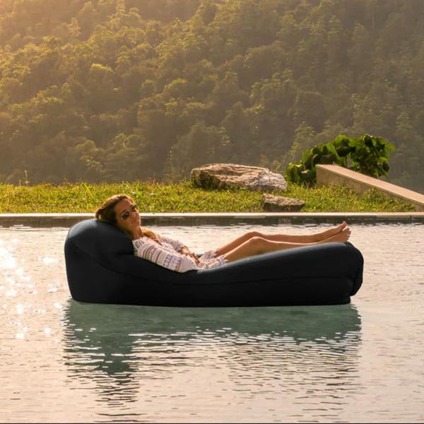 Softybag Loungesofa Midnattssvart 175 x 75 x 50 cm