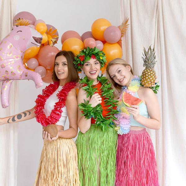 Grønn Hawaii Hula Skjørt 77 cm