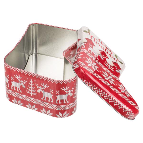 Juleboks Metall Julestrømpe
