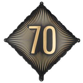 Folieballong 70 Svart/Gull 46 cm