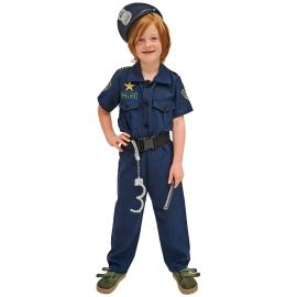 Politi Mørkeblå Kostyme Barn
