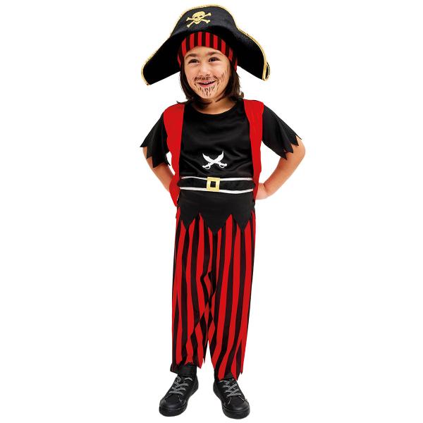 Pirate Boy Kostyme Barn 96-116 cm