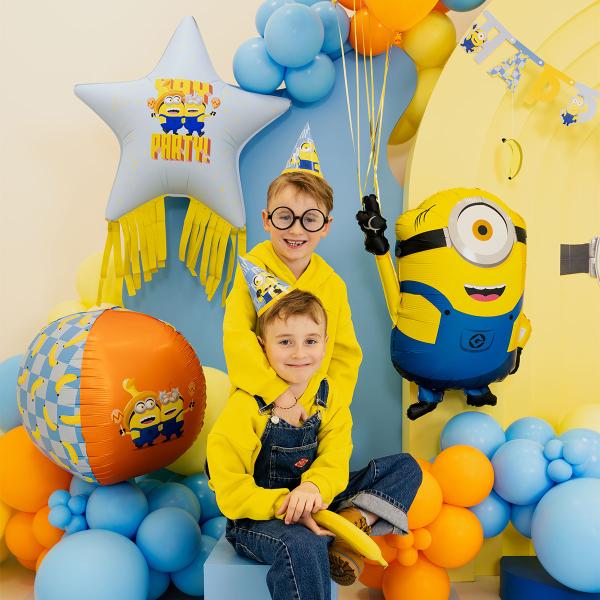 Minions Folieballong Stjerne med Frynser 72 cm