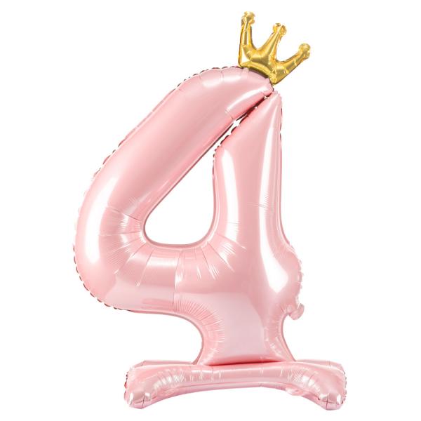 Stående Tallballong med Krone Rosa