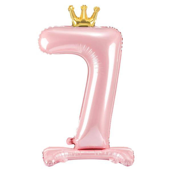 Stående Tallballong med Krone Rosa