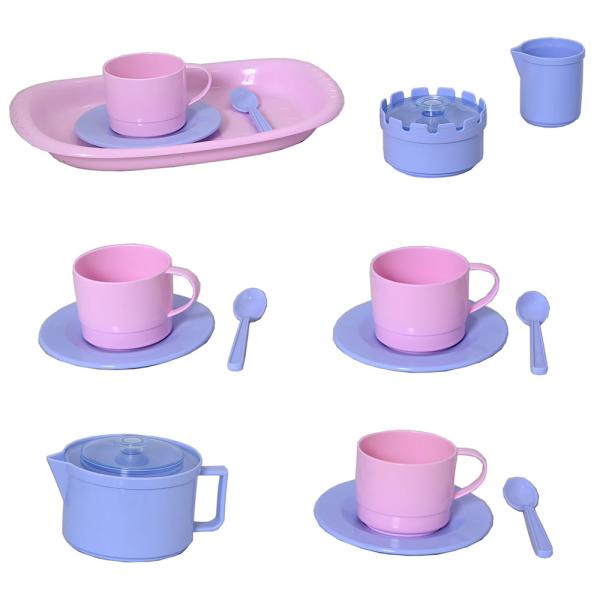Kaffeservise Barn Blå og Rosa