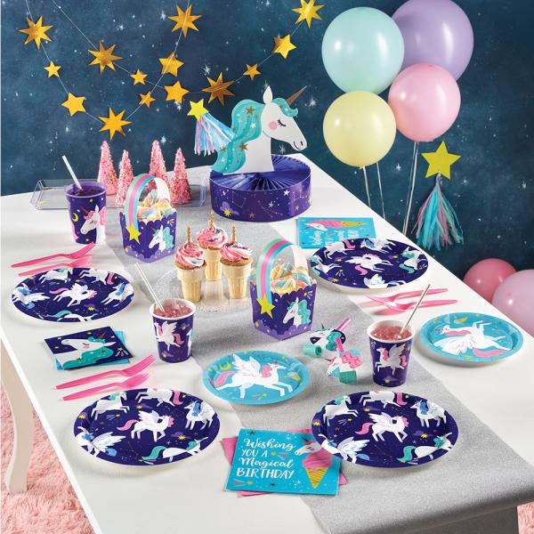 Happy Birthday Enhjørning Banner Stars