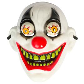 Gal Klovnemaske med Bevegelige Øyne