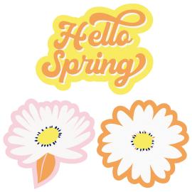 Klistremerker Blomster & Vår Vinyl 3-pakning