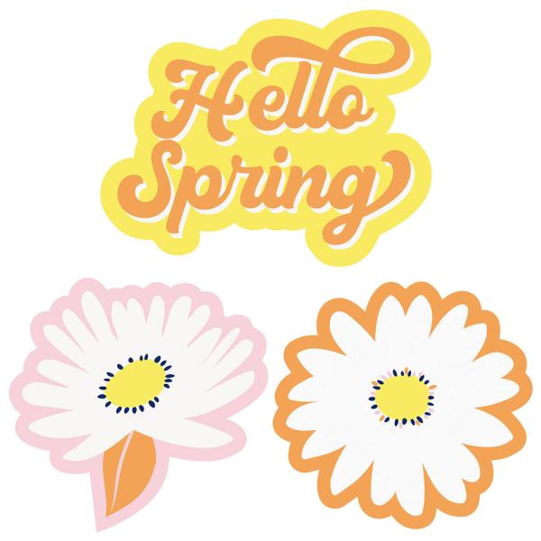 Klistremerker Blomster & Vår Vinyl 3-pakning