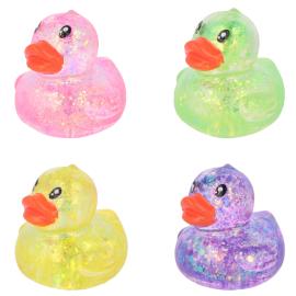Squeeze Glitrende Badeand Leke 6 cm
