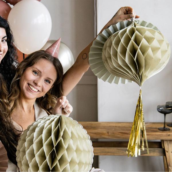 Hengende Honeycombs Varmgrå 3-pakning
