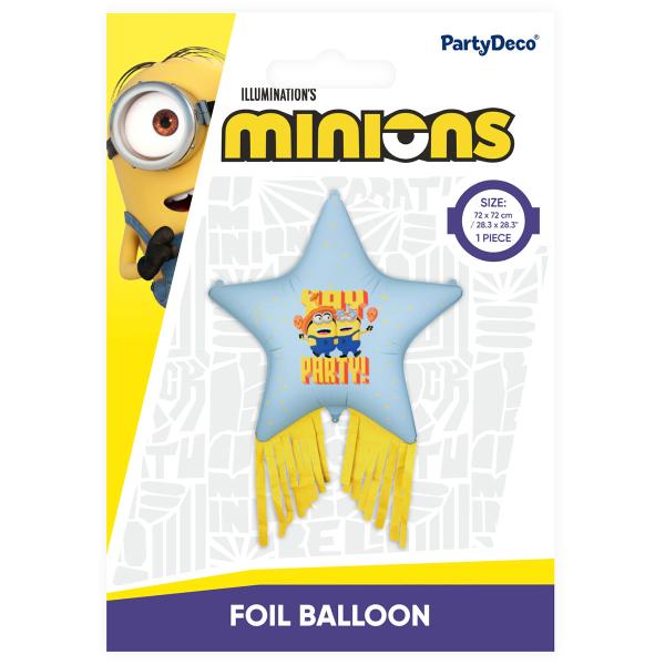 Minions Folieballong Stjerne med Frynser 72 cm