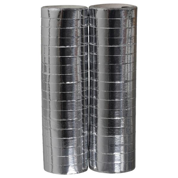 Serpentiner Metallic Sølv 2-pakning