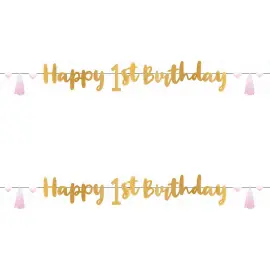 Happy 1st Birthday Girlander Rosa