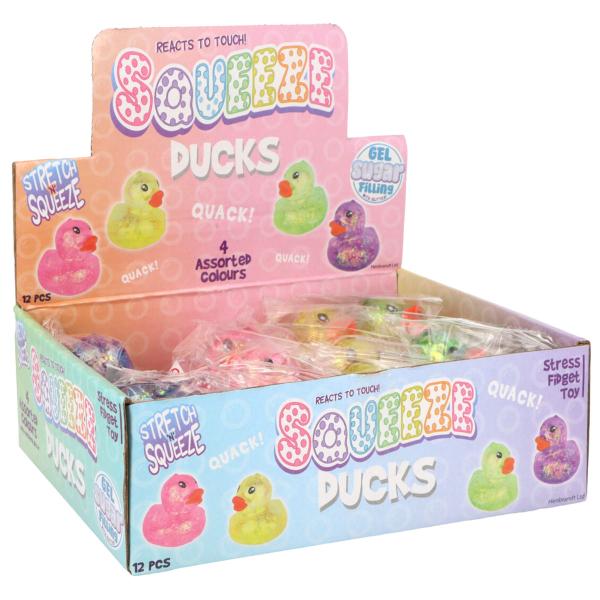 Squeeze Glitrende Badeand Leke 6 cm