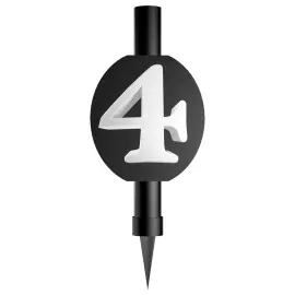 Svart Isfakkel med Tallet 4