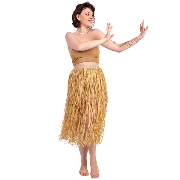 Naturfarget Hawaii Hula Skjørt 77 cm
