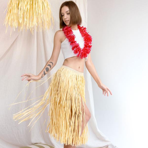 Naturfarget Hawaii Hula Skjørt 77 cm