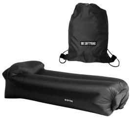 Softybag Loungesofa Midnattssvart 175 x 75 x 50 cm