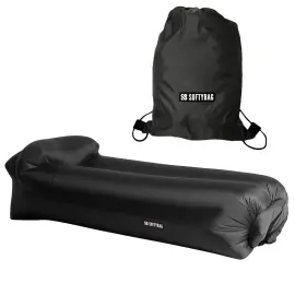 Softybag Loungesofa Midnattssvart 175 x 75 x 50 cm