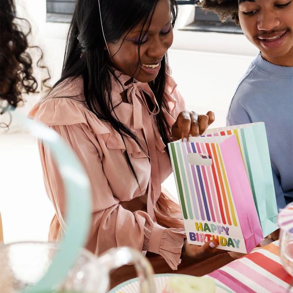 Festposer Happy Birthday Stripetastic 6-pakning