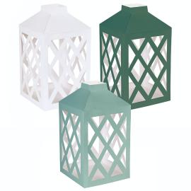Papirlykter Grønn/Hvit