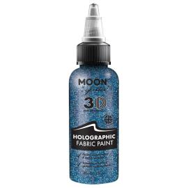 Moon Glitter Holografisk Glitter Tekstilfarge Blå 30 ml