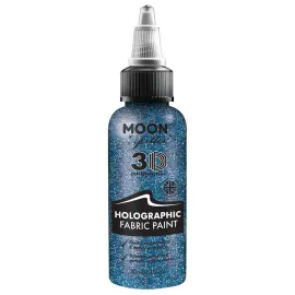 Moon Glitter Holografisk Glitter Tekstilfarge Blå 30 ml