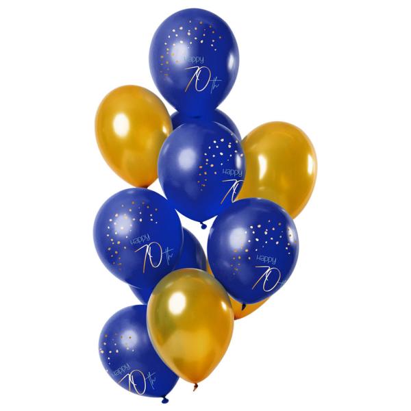 Happy 70th Ballonger Mørkeblå & Gull